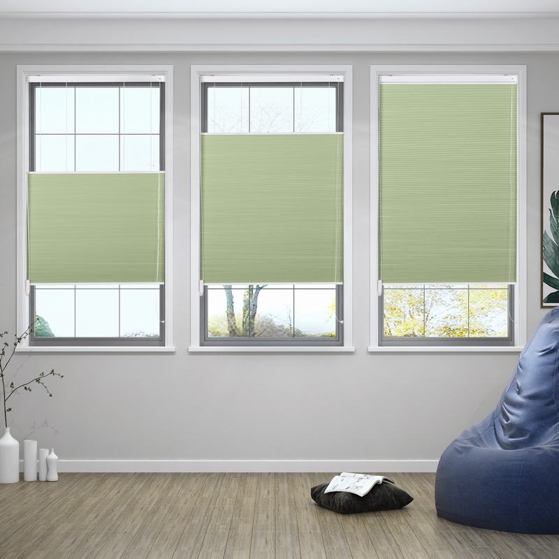 商品Alt模板：SHELTON Blackout Cellular Shade Top Down Bottom Up Honeycomb Blinds with White Backing Lift Loop Control - xtest