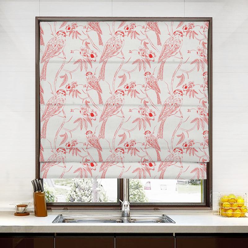 商品Alt模板：SARAH Animal Print Polyester Linen Room Darkening Roman Shade - xtest
