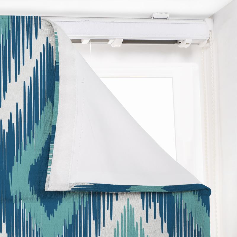 商品Alt模板：KATE Geometic Print Polyester Linen Room Darkening Roman Shade - xtest