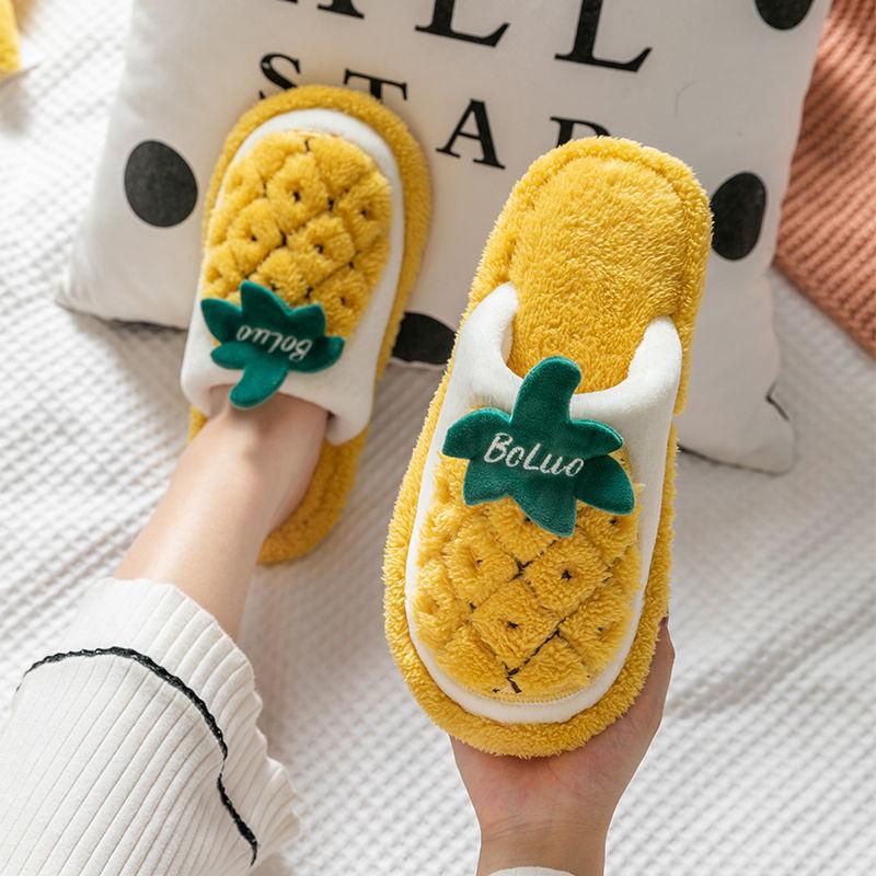 商品Alt模板：Warm Cute Plush Fruit Cotton Slippers SS0819 - xtest