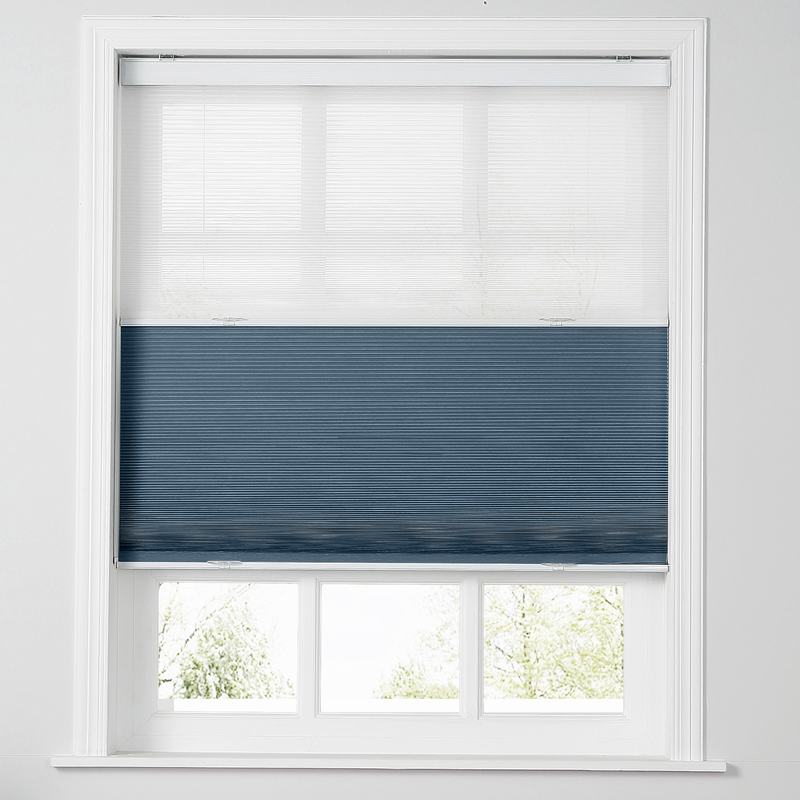 商品Alt模板：ROLLINS Cordless Blackout TriShades Day/Night Honeycomb Shade White Sheer - xtest