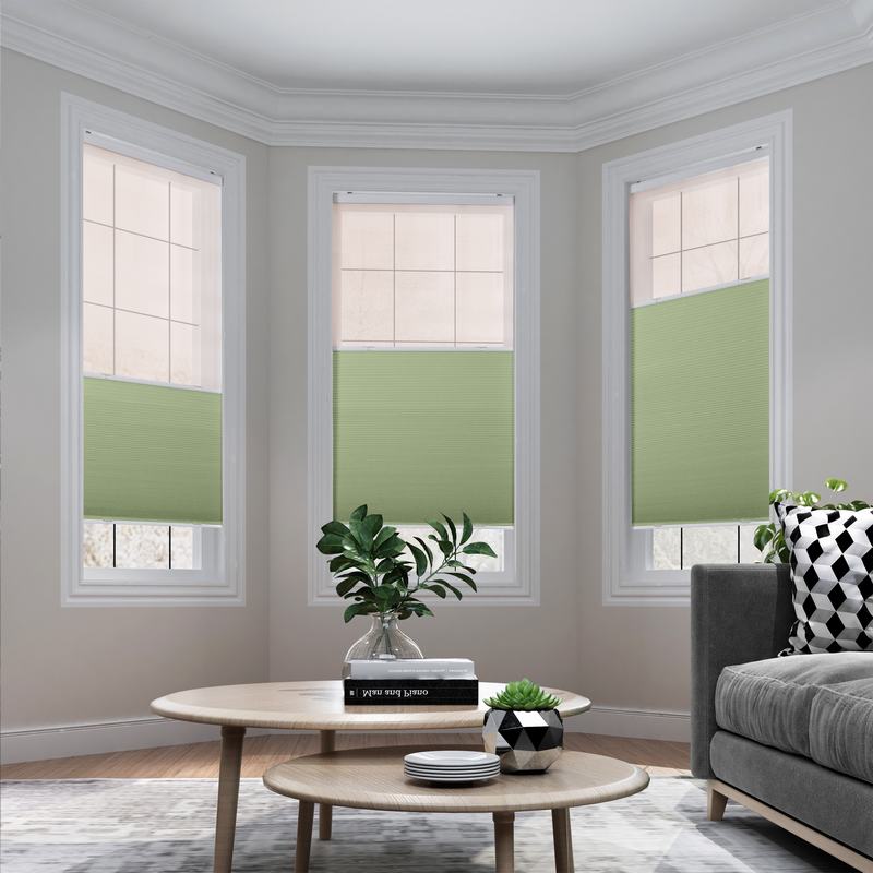商品Alt模板：RAVEN Cordless Blackout TriShades Day/Night Honeycomb Shade with White Backing Pink Sheer - xtest