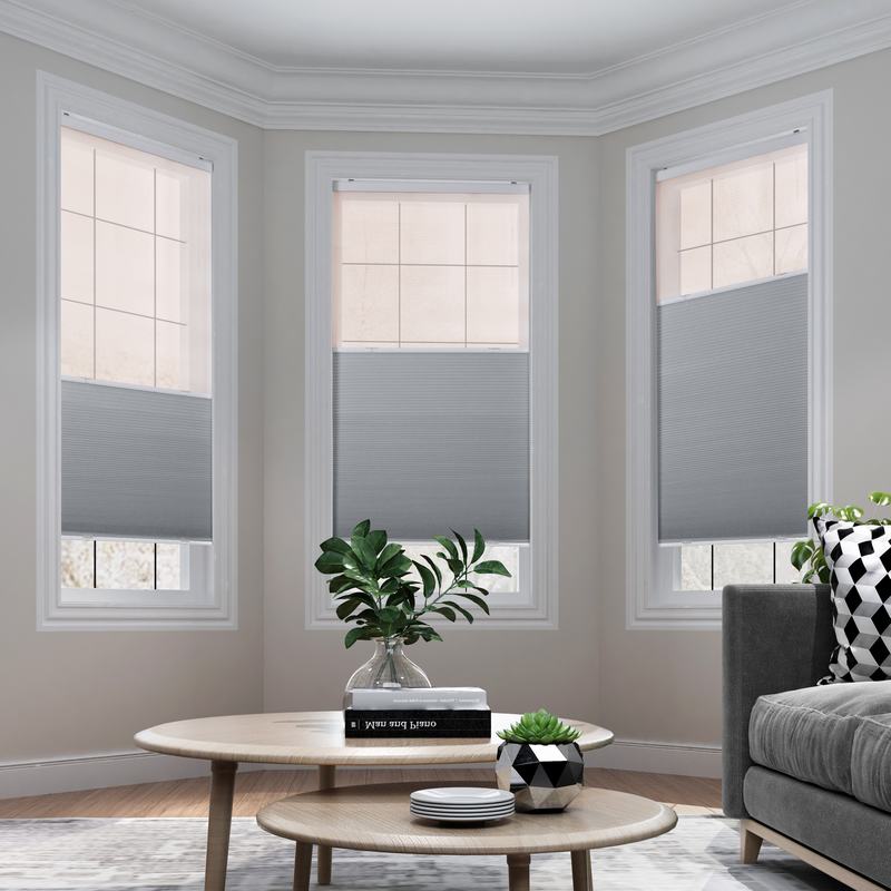 商品Alt模板：REESE Cordless Blackout TriShades Day/Night Honeycomb Shade Pink Sheer - xtest