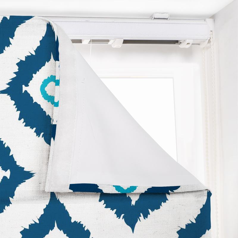 商品Alt模板：MARIAN Abstract Print Polyester Linen Room Darkening Roman Shade - xtest