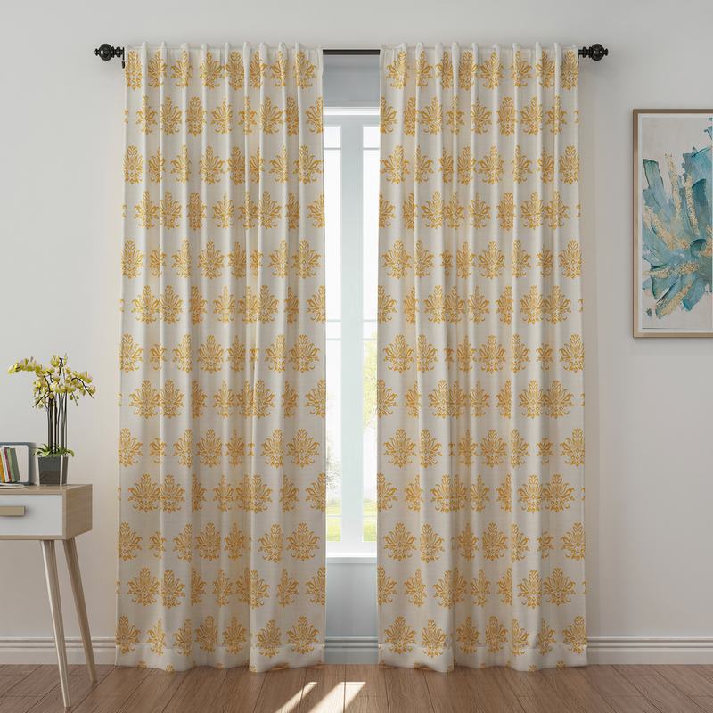 商品Alt模板：Abstract Print Polyester Linen Curtain Drapery JENNIFER - xtest