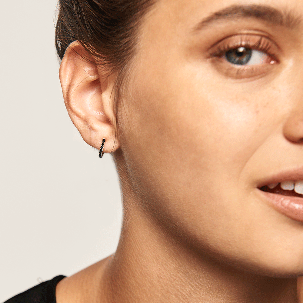 商品Alt模板：Black Bird Silver Earrings - xtest